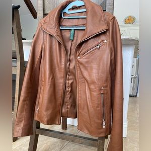 Ralph lauren women leather jacket, pristine condition